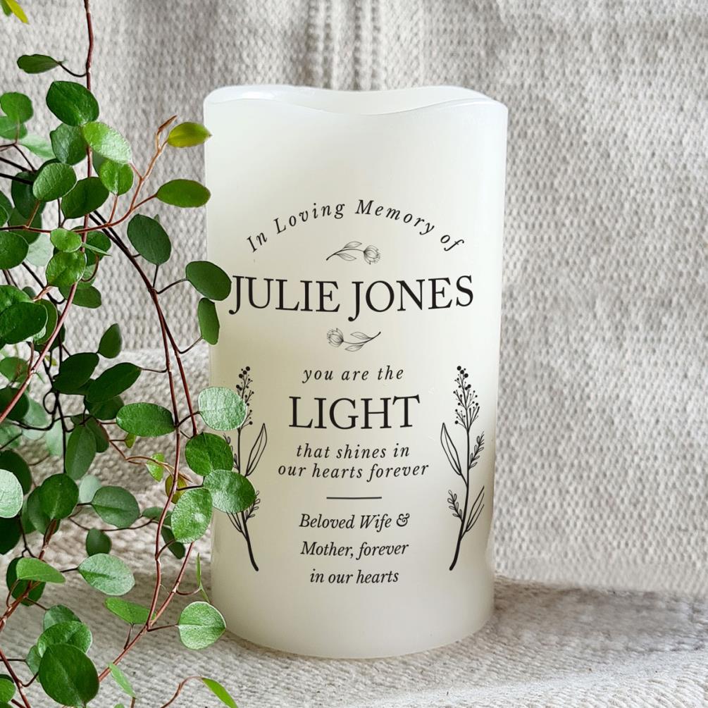 Personalised In Loving Memory LED Candle Extra Image 1